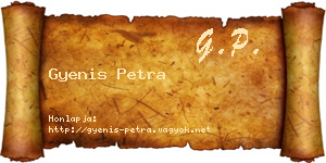 Gyenis Petra névjegykártya