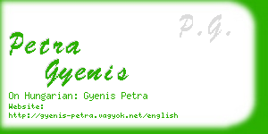 petra gyenis business card